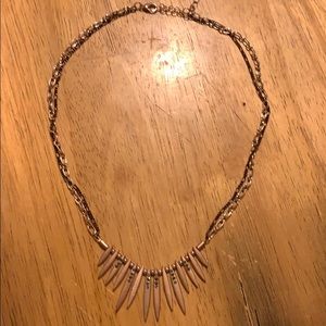 Rose gold necklace with two chains